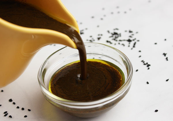 Black Cumin Seed Salad Dressing and Black Garlic Vinaigrette