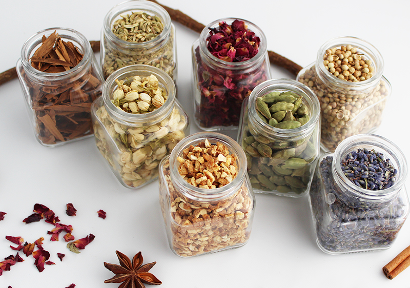 Herbal Flavor Enhancers for Teas, Drinks and Desserts